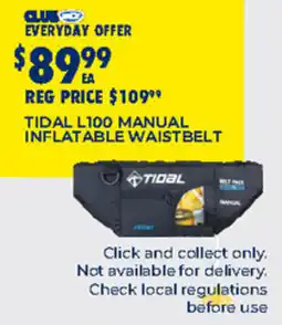 BCF Tidal l100 manual inflatable waistbelt offer