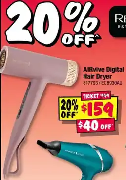 JB Hi-Fi AIRvive Digital Hair Dryer offer