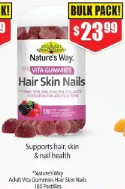 Chemist Warehouse Nature's Way Adult Vita Gummies Hair Skin Nails offer
