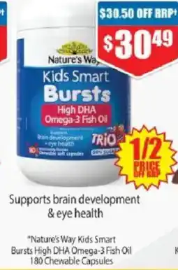 Chemist Warehouse Nature's Way Kids Smart Bursts High DHA Omega-3 Fish Oil offer