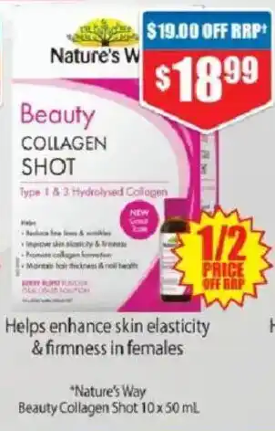 Chemist Warehouse Nature's Way Beauty Collagen Shot offer