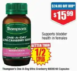 Chemist Warehouse Thompson's One-A-Day Ultra Cranberry 60000. offer