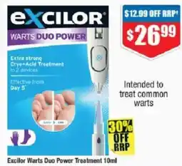 Chemist Warehouse Excilor Warts Duo Power Treatment offer