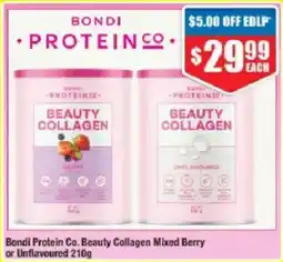 Chemist Warehouse Bondi Protein Co. Beauty Collagen Mixed Berry or Unflavoured offer
