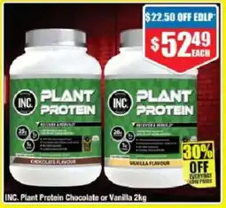 Chemist Warehouse INC. Plant Protein Chocolate or Vanilla offer