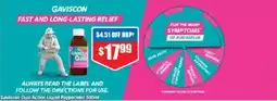 Chemist Warehouse Gaviscon Dual Action Liquid Peppermint offer