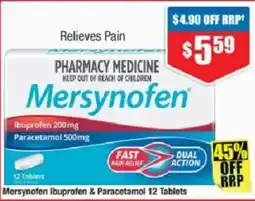 Chemist Warehouse Mersynofen Ibuprofen & Paracetamol offer
