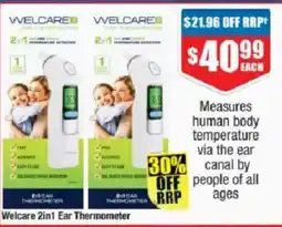 Chemist Warehouse Welcare 2in1 Ear Thermometer offer