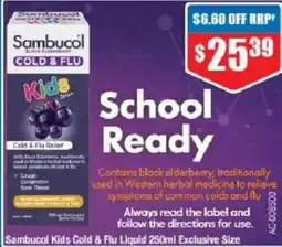 Chemist Warehouse Sambucol Kids Cold & Flu Liquid offer
