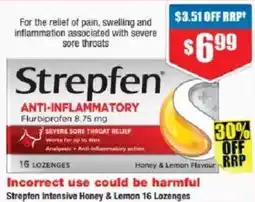 Chemist Warehouse Strepfen Intensive Honey & Lemon offer