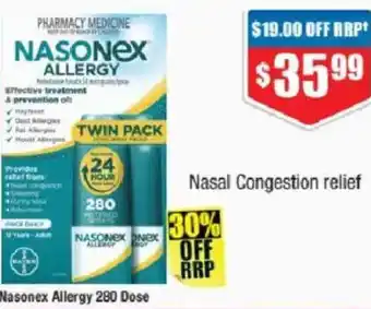Chemist Warehouse Nasonex Allergy offer