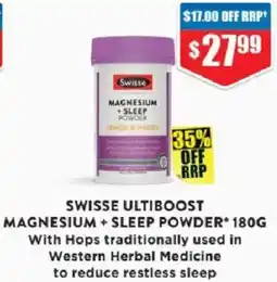 Chemist Warehouse Swisse ultiboost magnesium + sleep powder offer