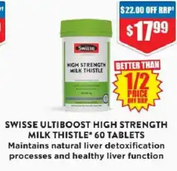 Chemist Warehouse Swisse ultiboost high strength milk thistle offer