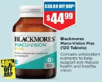 Chemist Warehouse Blackmores Macu-Vision Plus offer