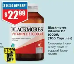 Chemist Warehouse Blackmores Vitamin D3 1000IU offer