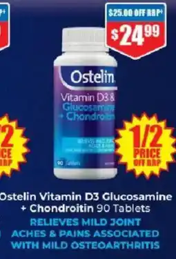 Chemist Warehouse Ostelin Vitamin D3 Glucosamine + Chondroitin offer