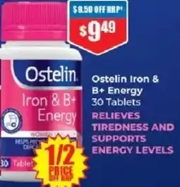 Chemist Warehouse Ostelin Iron & B+ Energy offer