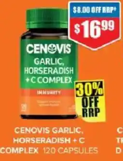 Chemist Warehouse Cenovis garlic, horseradish+c complex offer