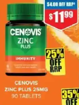 Chemist Warehouse Cenovis zinc plus offer