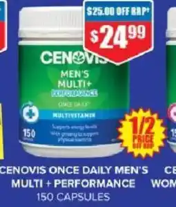 Chemist Warehouse Cenovis once daily men's multi+performance offer