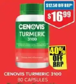 Chemist Warehouse Cenovis turmeric 3100. offer