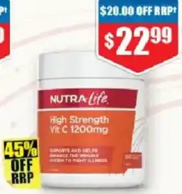 Chemist Warehouse NUTRA Life High Strength Vit C offer