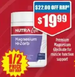 Chemist Warehouse NUTRA Life Magnesium Hi-Zorb offer
