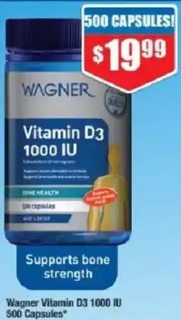 Chemist Warehouse Wagner Vitamin D3 1000 IU offer