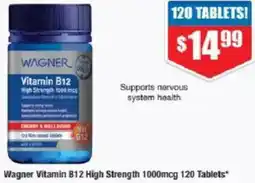 Chemist Warehouse Wagner Vitamin B12 High Strength 1000mcg offer