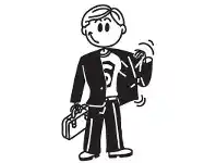 Super Business Man Funny Family Car Sticker