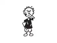 Grubby Young Kid Funny Family Car Sticker