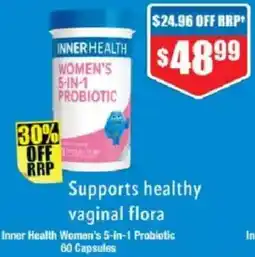 Chemist Warehouse Inner Health Women's 5-in-1 Probiotic offer