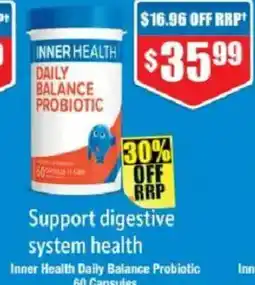 Chemist Warehouse Inner Health Daily Balance Probiotic offer