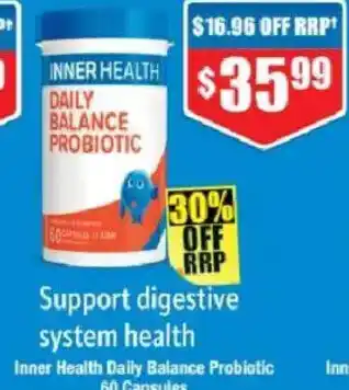 Chemist Warehouse Inner Health Daily Balance Probiotic offer