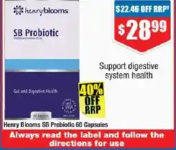 Chemist Warehouse Henry Blooms SB Probiotic offer