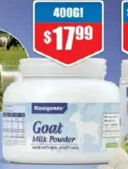 Chemist Warehouse Maxigenes Goat Milk Powder offer