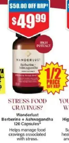 Chemist Warehouse Wanderlust Berberine + Ashwagandha offer