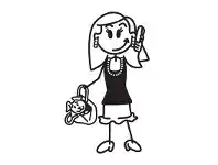 LivingStyles Paris Girl Funny Family Car Sticker offer