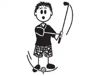 Golf Man Funny Family Car Sticker