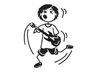 Guitar Older Kid Funny Family Car Sticker