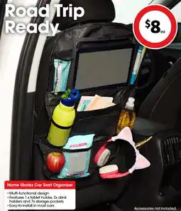 Coles Home Stories Car Seat Organiser offer