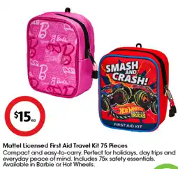 Coles Mattel Licensed First Aid Travel Kit 75 Pieces offer