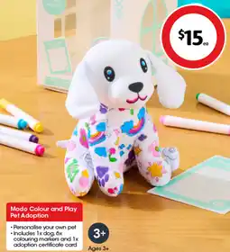 Coles Modo Colour and Play Pet Adoption offer