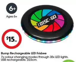 Coles Bump Rechargeable LED Frisbee offer