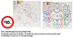 Coles This. Foil Printed Canvas Paint Set offer