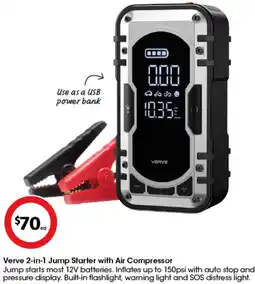 Coles Verve 2-in-1 Jump Starter with Air Compressor offer