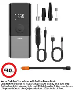 Coles Verve Portable Tire Inflator with Built-in Power Bank offer