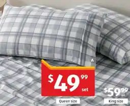 ALDI Organic Cotton Flannelette Fitted Sheet Set offer