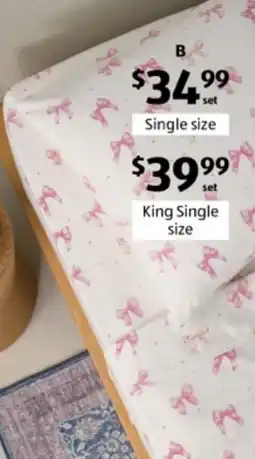 ALDI Organic Cotton Flannelette Fitted Sheet Set offer