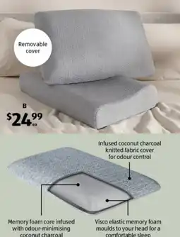 ALDI Charcoal Infused Memory Foam Pillow offer